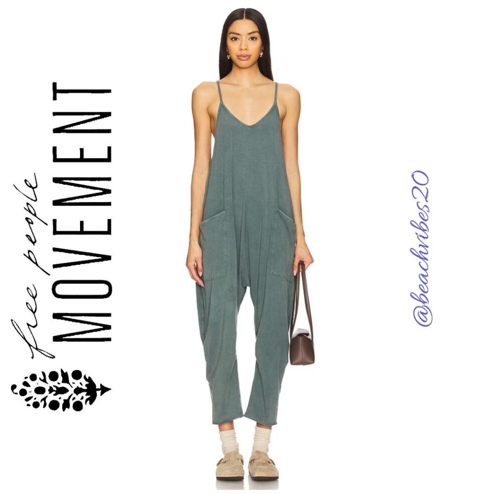 FP MOVEMENT BY FREE PEOPLE Hot Shot Onesie Midnight Jade M NWOT FP-282